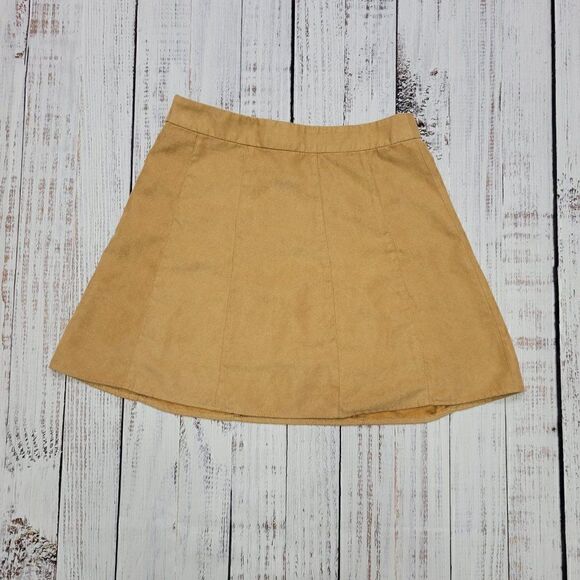 BCBGeneration Women's Size 4 Camel Tan Fit & Flare Chic Suede-Like Skirt - Picture 4 of 5